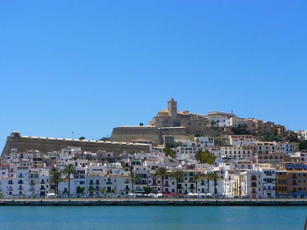 Ibiza city from the sea