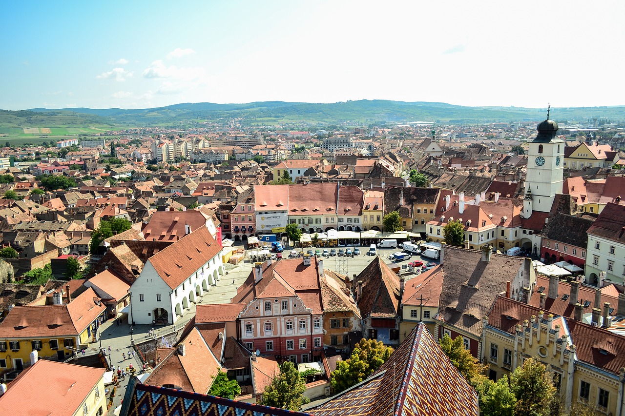 City of Sibiu from aboce