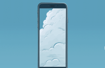 phone with blue background
